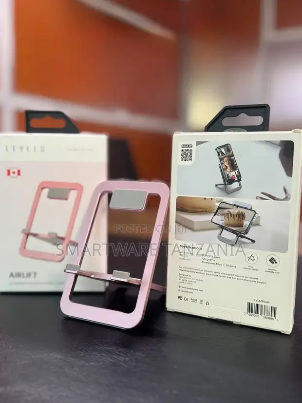Levelo Airlift Aluminum Silicone Foldable Phone Stand - Buy in Dar es Salaam, Tanzania | Smartware