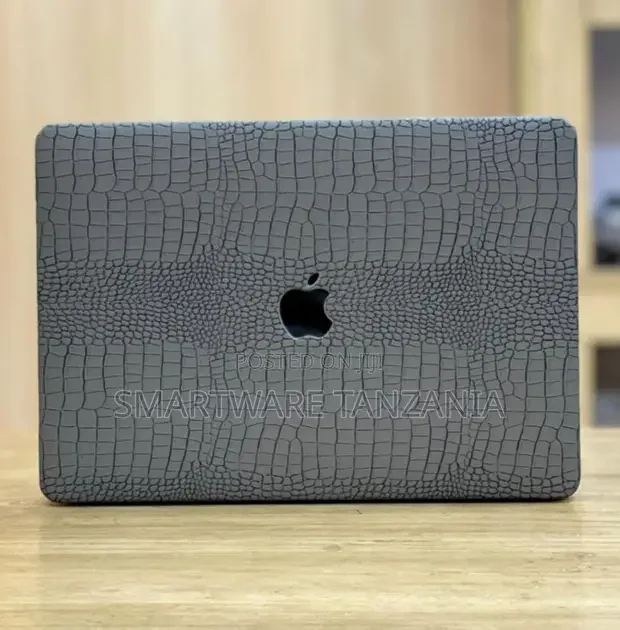 Macbook Hard Case Charcoal Gray Croc Skin Texture Cover