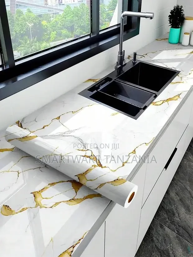 Marble Wallpaper, Peel and Stick, Waterproof - Buy in Dar es Salaam, Tanzania | Smartware