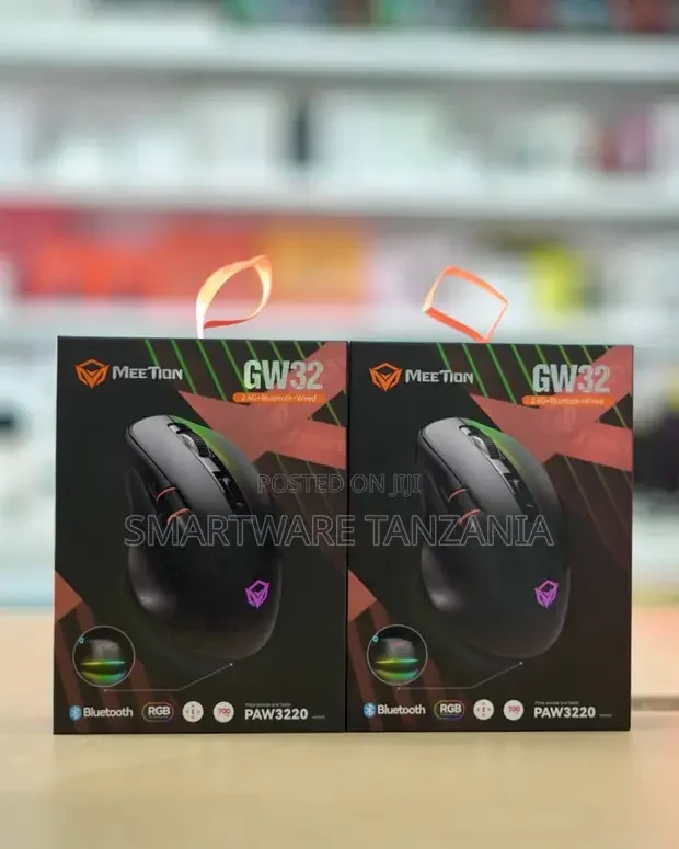 Meetion GW32 Gaming Mouse - 3 Mode Wireless, RGB, DPI - Buy in Dar es Salaam, Tanzania | Smartware
