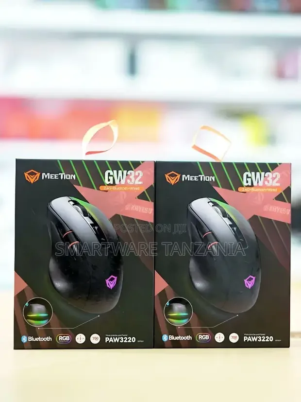 Meetion GW32 Three-Mode Gaming Ergonomic Mouse - Buy in Dar es Salaam, Tanzania | Smartware