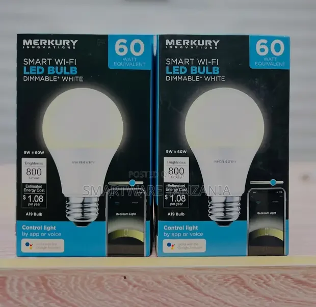 Merkury Smart Wifi Bulb 60w - Dimmable White Voice Control - Buy in Dar es Salaam, Tanzania | Smartware