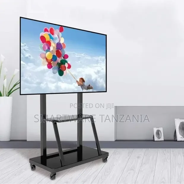 Metal Mobile TV Stand Portable Trolley - Buy in Dar es Salaam, Tanzania | Smartware