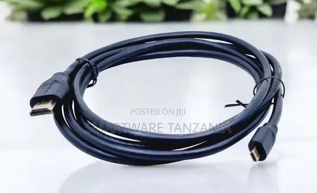 Micro HDMI to HDMI Cable with Ethernet Gold Plated 1.5m - Buy in Dar es Salaam, Tanzania | Smartware