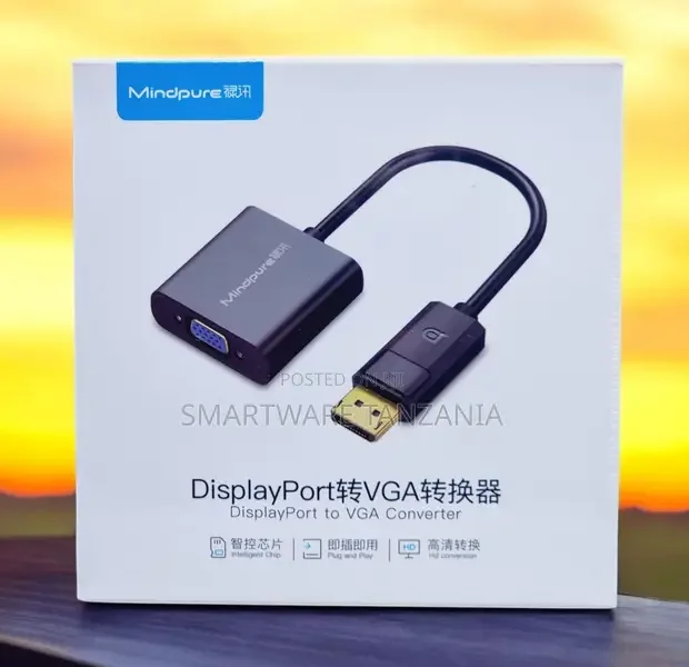 Mindpure Displayport To Vga Converter Intelligent Chip Hd