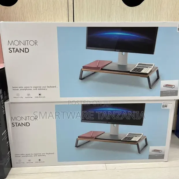 Monitor Stand Riser Wood Desktop Organizer - Buy in Dar es Salaam, Tanzania | Smartware