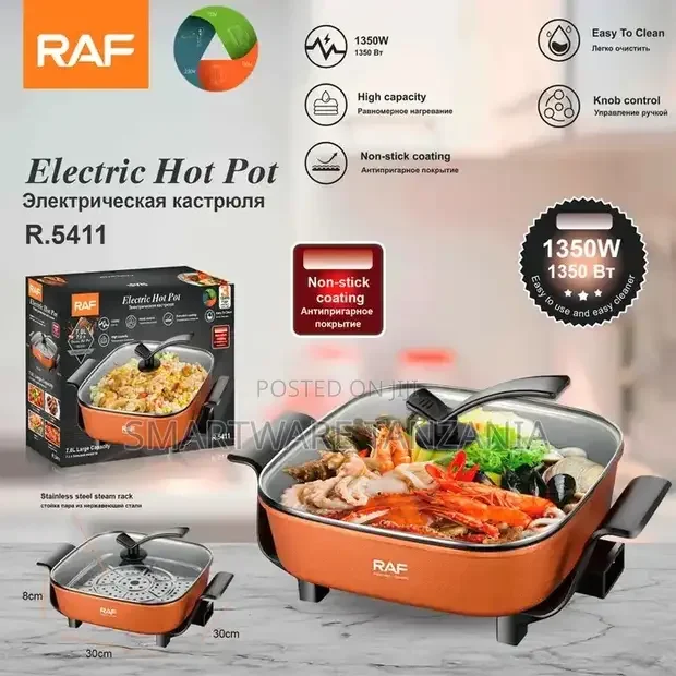 Multi-function 6L Electric Hot Pot With Glass Lid - Buy in Dar es Salaam, Tanzania | Smartware