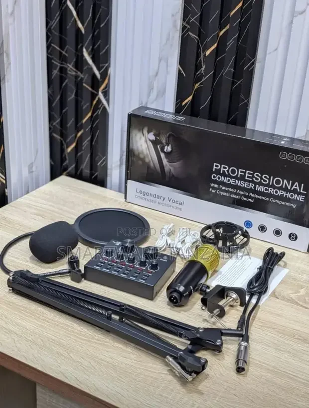 Multifunctional Live Sound Card Bm800 Suspension Microphone Kit