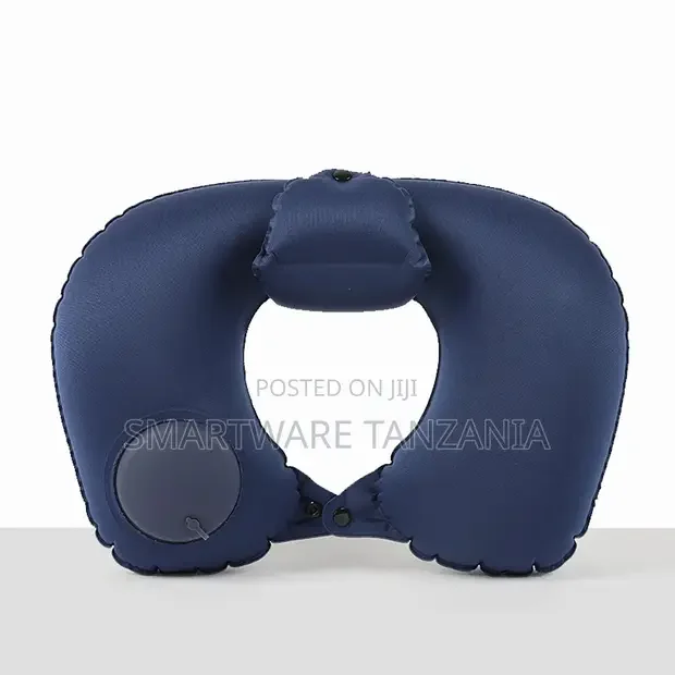 Navy Blue U-shape Travel Pillow With Chin Support Pad - Buy in Dar es Salaam, Tanzania | Smartware