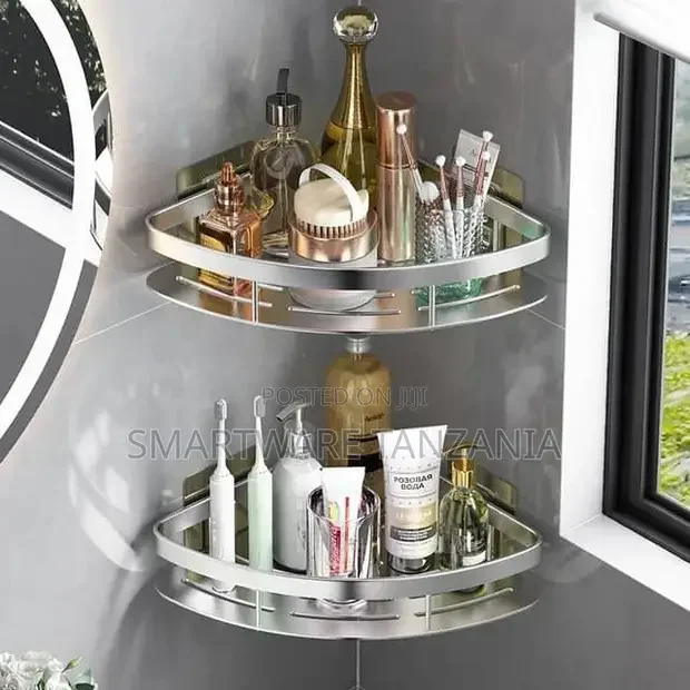 No Drill Bathroom Corner Wall Adhesive Shower Shelves Rack - Buy in Dar es Salaam, Tanzania | Smartware