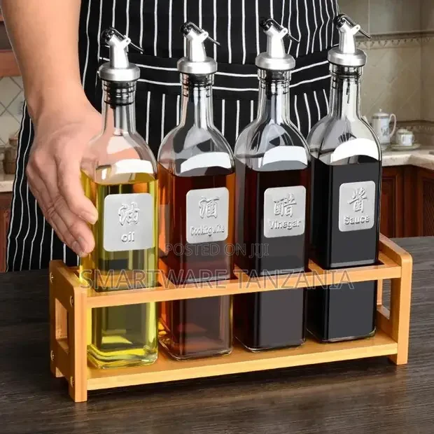 Olive Oil Dispenser Bottle 500ml Set For Kitchen And BBQ