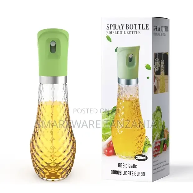 Olive Oil Sprayer Mister, 260ml Crinkle Glass Oil Bottle - Buy in Dar es Salaam, Tanzania | Smartware