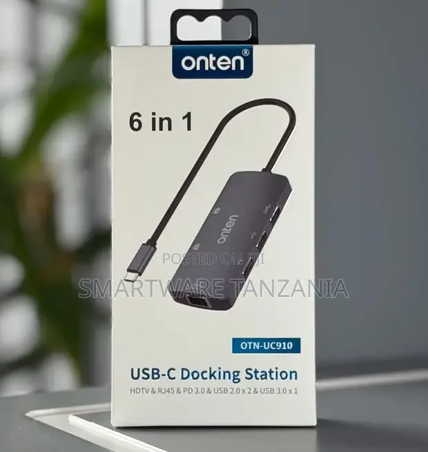 Onten Otn-uc910 6-in-1 Usb-c Dock Hdmi Rj45 Pd Usb 3.0