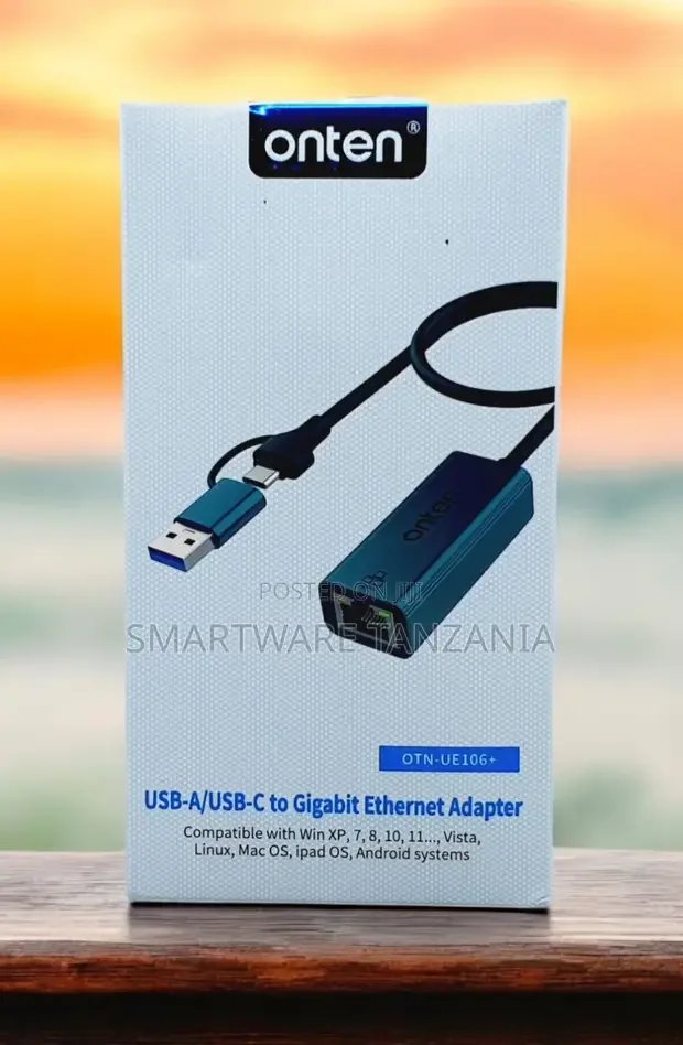Onten Usb-a Usb-c To Gigabit Ethernet Adapter 1000mbps Multi-os