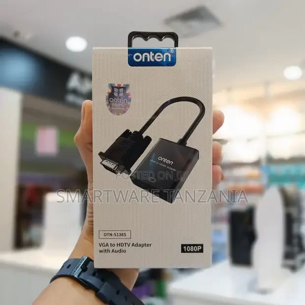 Onten VGA to HDTV Adapter with Audio Support 1080p - Buy in Dar es Salaam, Tanzania | Smartware