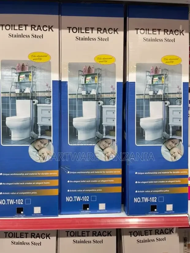 Over Toilet Space Saving Storage Metal Rack for Bathroom - Buy in Dar es Salaam, Tanzania | Smartware
