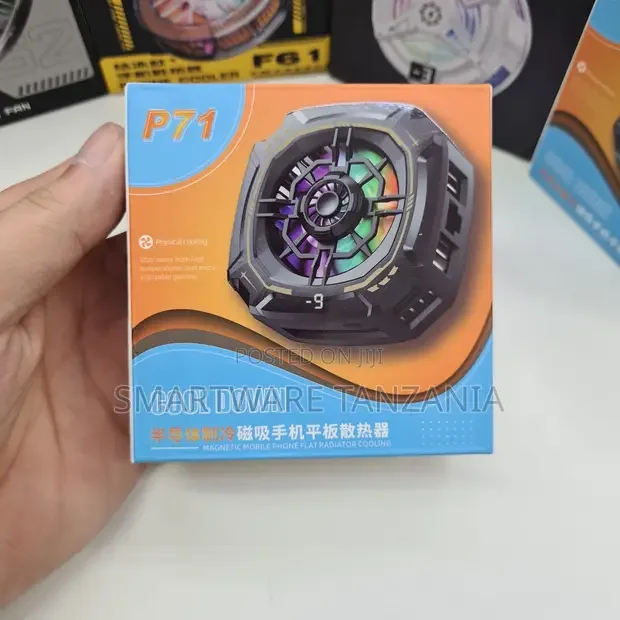 P71 Phone Cooler Magnetic Clip RGB Led Gaming Radiator Fan - Buy in Dar es Salaam, Tanzania | Smartware