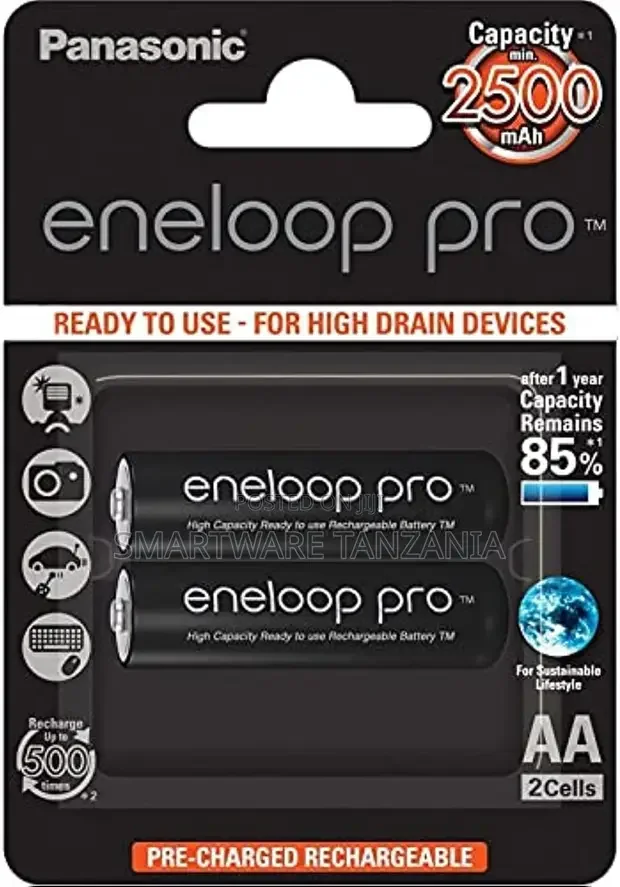 Panasonic Eneloop Pro AA 2500mAh Rechargeable Battery - Buy in Dar es Salaam, Tanzania | Smartware