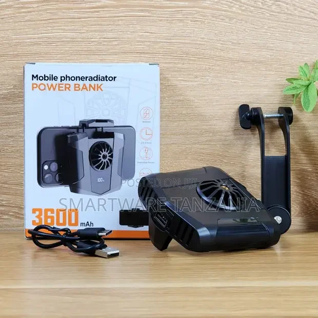 Phone Cooler Power Bank 3600mah Radiator Fan Portable Charger