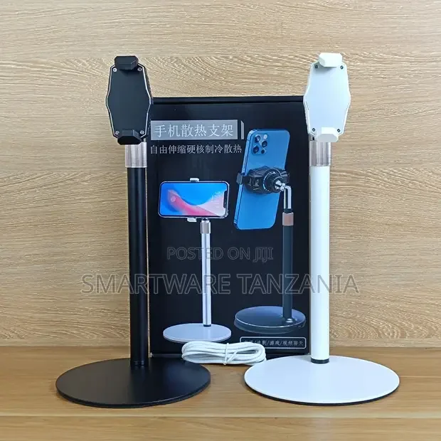 Adjustable Phone Tablet Desktop Stand with Cooling Fan - Buy in Dar es Salaam, Tanzania | Smartware