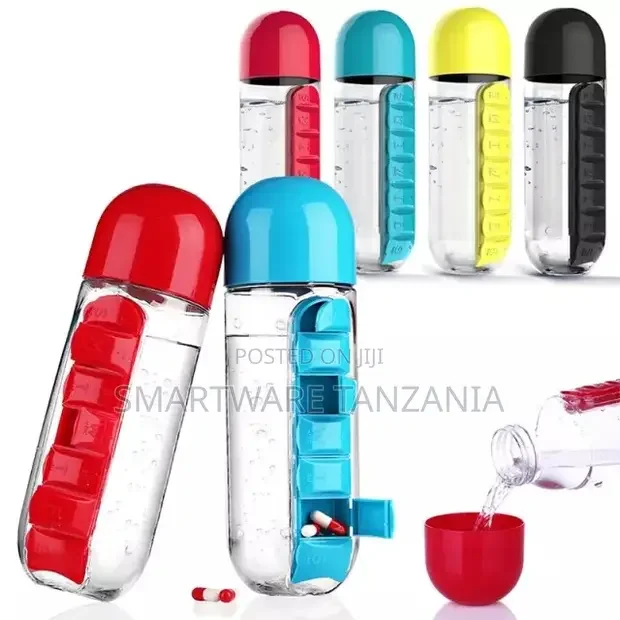 Pills Weekly Box With Water Bottle - Buy in Dar es Salaam, Tanzania | Smartware