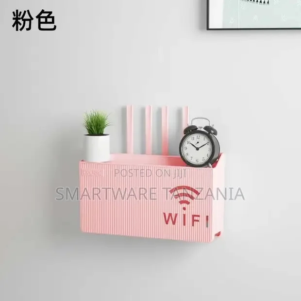 Pink Wall-mounted Wifi Router Shelf Box And Organizer - Buy in Dar es Salaam, Tanzania | Smartware