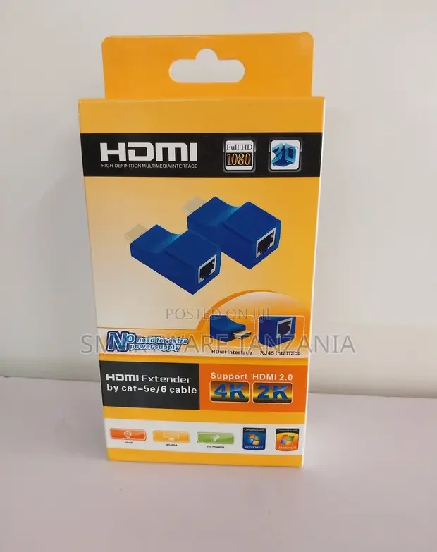 Plug Play 1080p HDMI Extender via Single Ethernet Cable - Buy in Dar es Salaam, Tanzania | Smartware