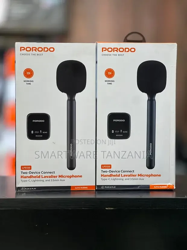 Porodo 2-Device Wireless Mic - Buy in Dar es Salaam, Tanzania | Smartware