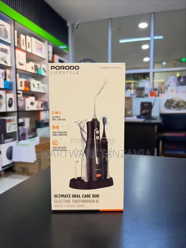 Porodo 2-in-1 Electric Toothbrush and Water Flosser Combo - Buy in Dar es Salaam, Tanzania | Smartware