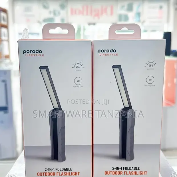 Porodo 2-in-1 Foldable Flashlight LED 250 Lumens - Buy in Dar es Salaam, Tanzania | Smartware