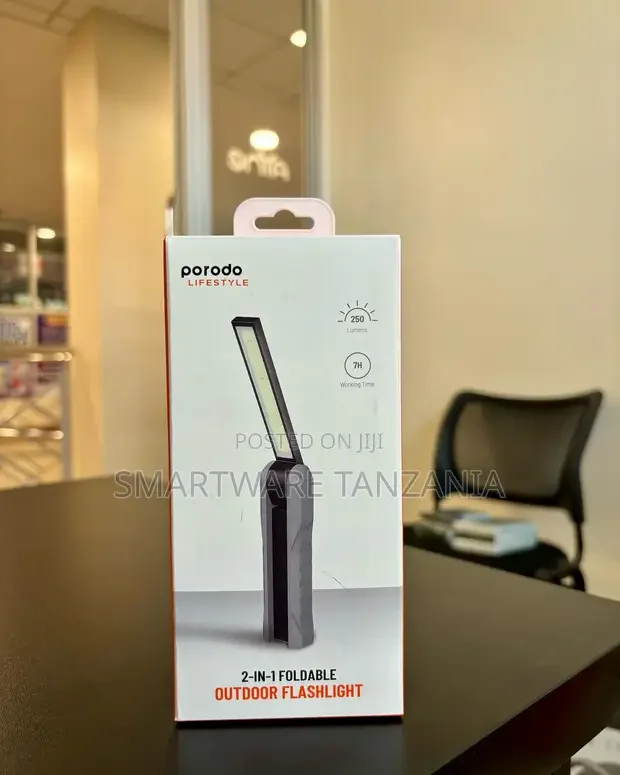 Porodo 2-in-1 Foldable Outdoor Flashlight 250 Lumens - Buy in Dar es Salaam, Tanzania | Smartware