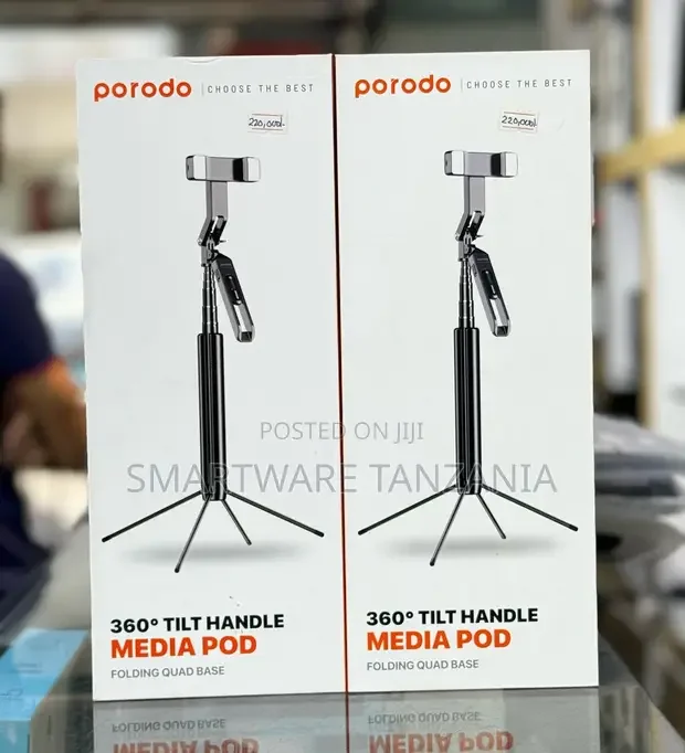 Porodo 360 Tilt Media Pod Folding Quad Base Selfie Tripod - Buy in Dar es Salaam, Tanzania | Smartware
