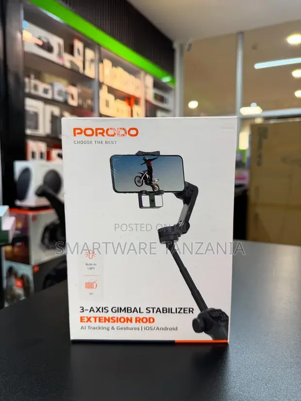 Porodo 3-Axis Gimbal Stabilizer Extension Rod - Buy in Dar es Salaam, Tanzania | Smartware