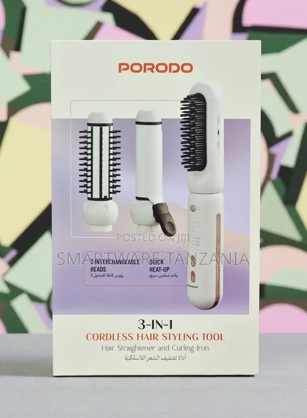 Porodo 3-in-1 Cordless Hair Styling Tool - Buy in Dar es Salaam, Tanzania | Smartware