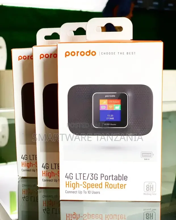Porodo 4g Lte 3g Wifi Router 3000mah Battery Portable Hotspot 10 User