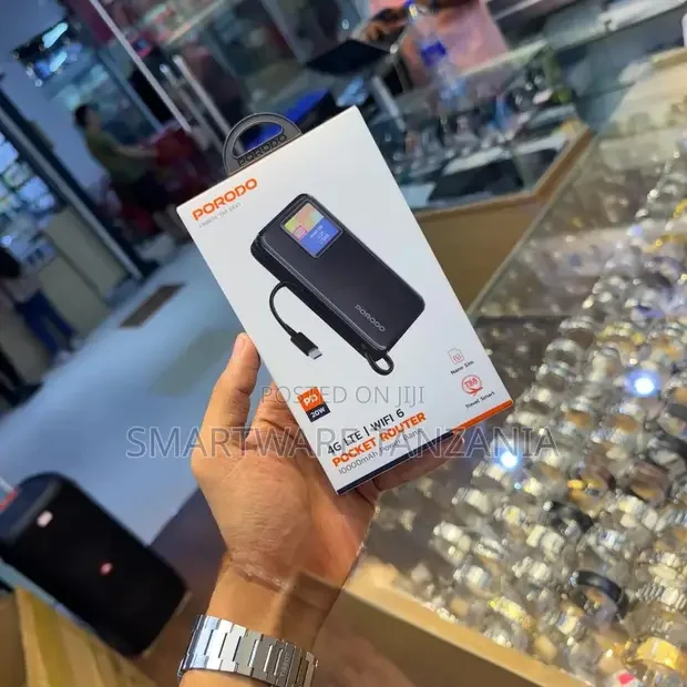 Porodo 4G LTE WiFi 6 Pocket Router & Power Bank - Buy in Dar es Salaam, Tanzania | Smartware