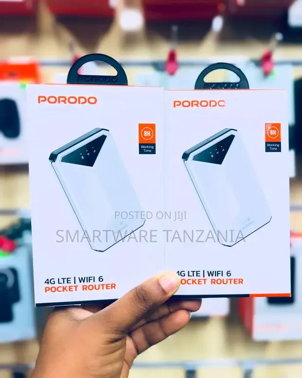 Porodo 4g Lte Wifi 6 Pocket Router - Portable 8hr Connectivity