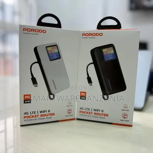 Porodo 4G LTE WiFi 6 Pocket Router - Buy in Dar es Salaam, Tanzania | Smartware