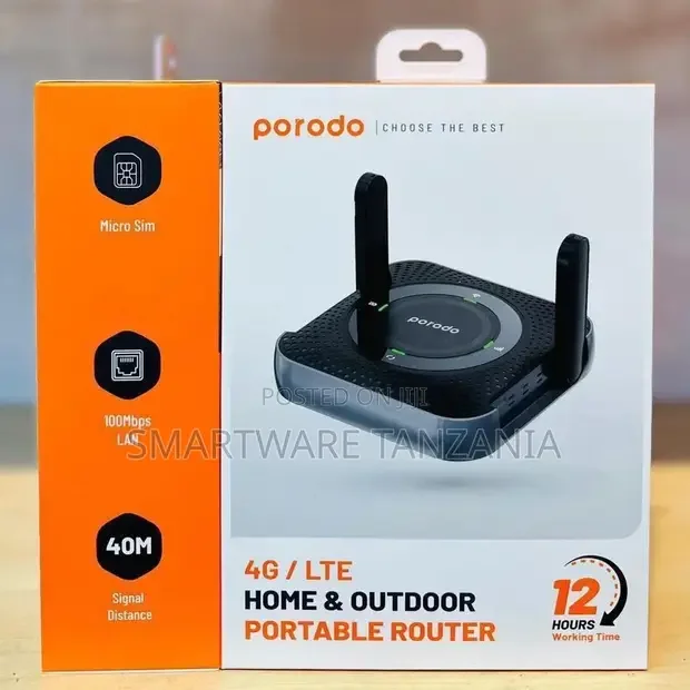 Porodo 4G/LTE Home Outdoor Portable Router - Buy in Dar es Salaam, Tanzania | Smartware