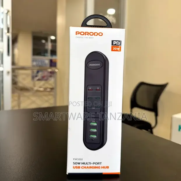 Porodo 50W Multi-Port USB Charging Hub - Buy in Dar es Salaam, Tanzania | Smartware