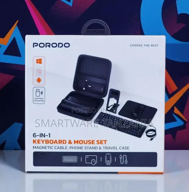 Porodo 6-in-1 Keyboard Mouse Set Travel Case - Buy in Dar es Salaam, Tanzania | Smartware