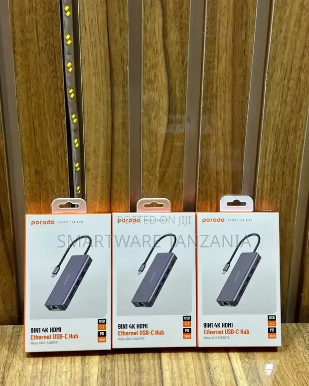 Porodo 9-in-1 USB-C Hub HDMI Ethernet Adapter - Buy in Dar es Salaam, Tanzania | Smartware