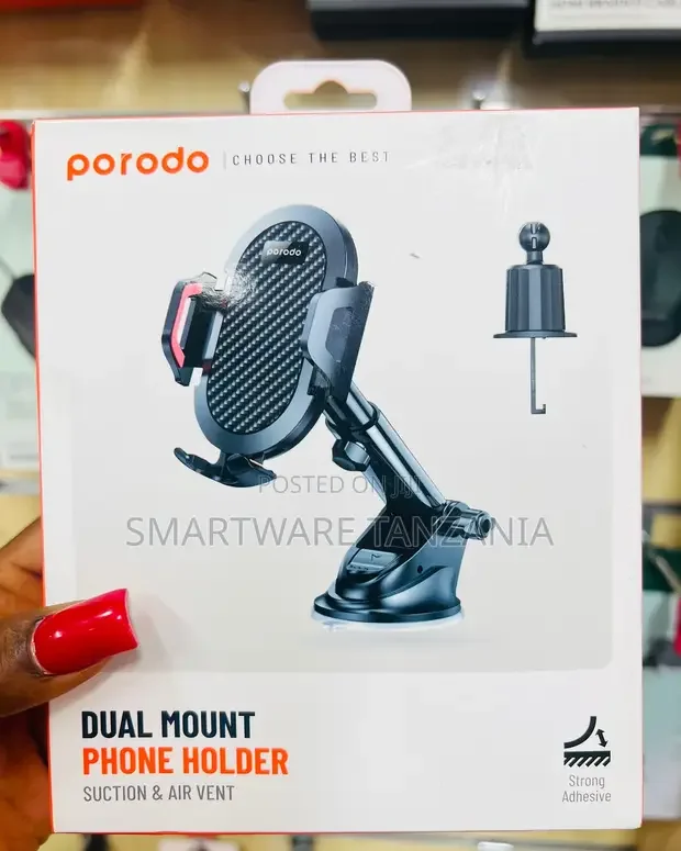 Porodo ABS+Silicone 360° Rotatable Universal Car Mount - Buy in Dar es Salaam, Tanzania | Smartware