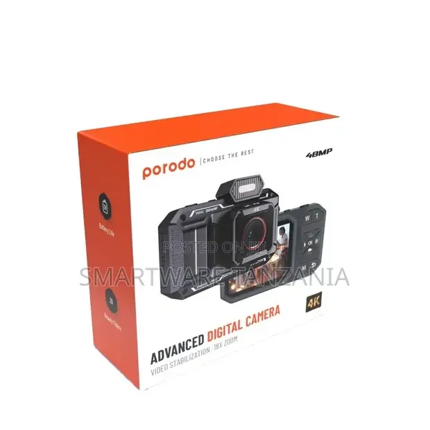 Porodo Advanced Digital Camera with 18x Zoom - Buy in Dar es Salaam, Tanzania | Smartware