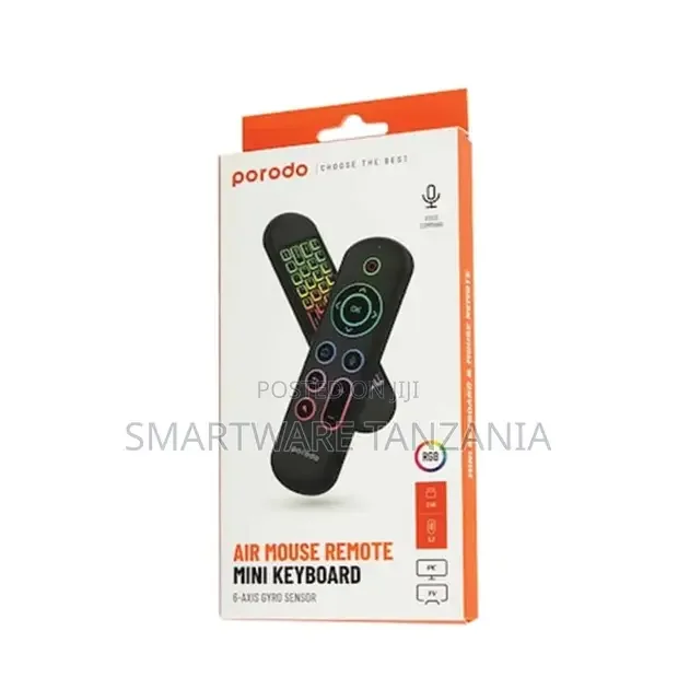 Porodo Air Mouse Remote Mini Keyboard - Buy in Dar es Salaam, Tanzania | Smartware