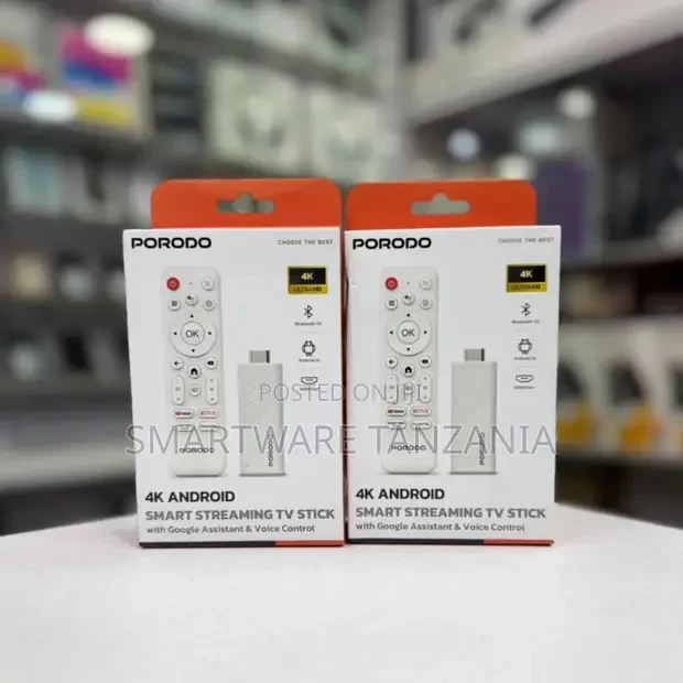 Porodo Android Smart Streaming TV Stick With Voice Control - Buy in Dar es Salaam, Tanzania | Smartware