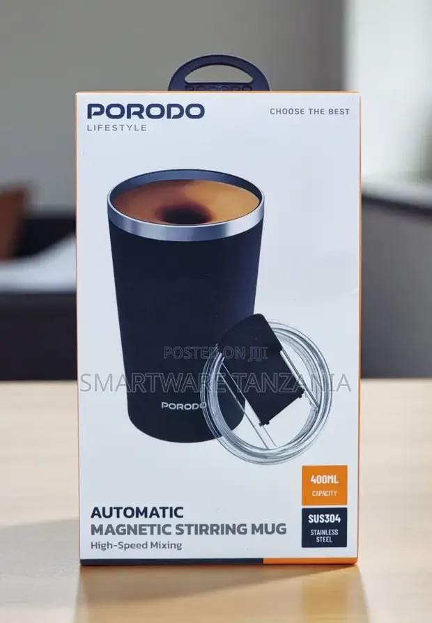 Porodo Automatic Magnetic Stirring Mug 400ml - Buy in Dar es Salaam, Tanzania | Smartware