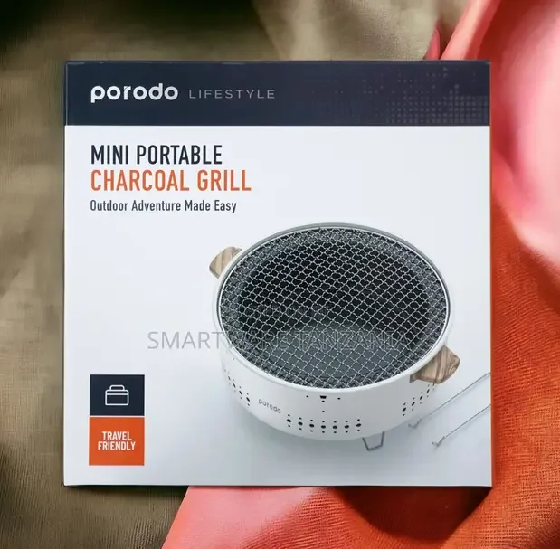 Porodo Camping Portable Outdoor Round BBQ Charcoal Grill - Buy in Dar es Salaam, Tanzania | Smartware