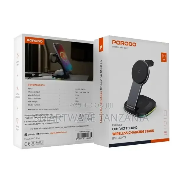 Porodo Compact Folding Wireless Charging Stand - Buy in Dar es Salaam, Tanzania | Smartware