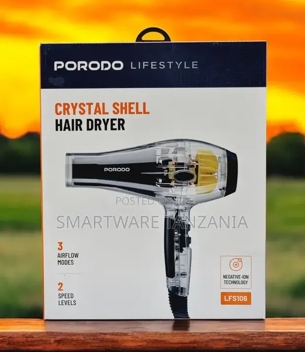 Porodo Crystal Shell Hair Dryer Lfs106 - Buy in Dar es Salaam, Tanzania | Smartware